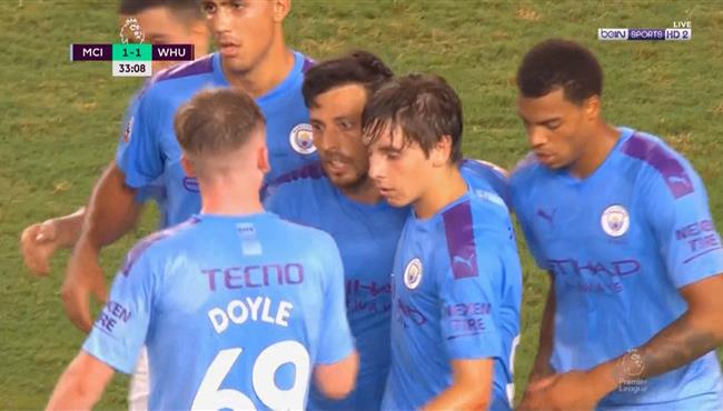 اهداف مباراة مانشستر سيتي ووست هام 4 1 الكاس الاسيوي الممتاز