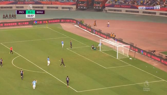 هدف تعادل مانشستر سيتي مع وست هام 1 1 الكاس الاسيوي الممتاز