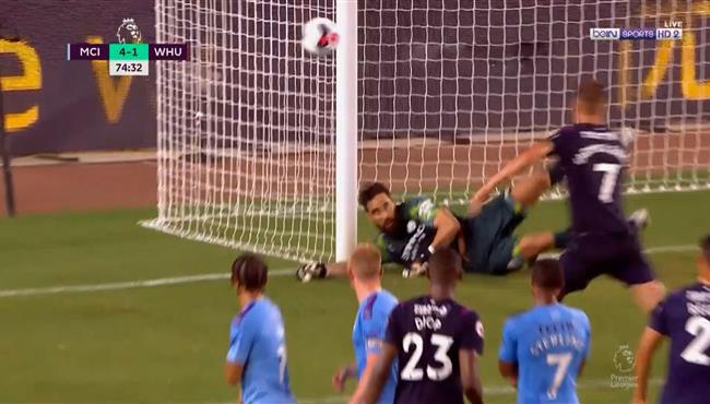 برافو والقائم يحرمان وست هام من تسجيل هدف رائع في مرمي مانشستر سيتي