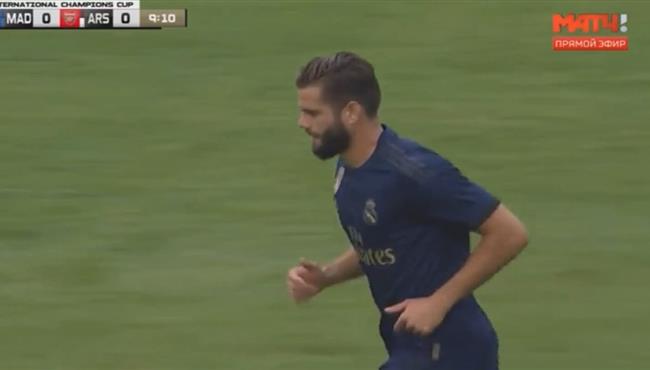 طرد ناتشو في مباراة ريال مدريد وارسنال