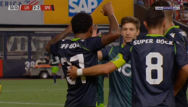 هدف تعادل سبورتينج لشبونة مع ليفربول 2 2 مباراة ودية