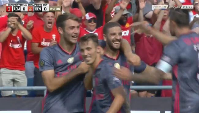 هدف فوز بنفيكا علي ميلان 1 0 عادل تاعرابت