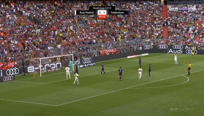 بنزيما كاد ان يسجل هدف في مرمي توتنهام