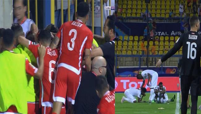 فرحة لاعبي تونس وبكاء وحسرة في غانا بعد نهاية المباراة