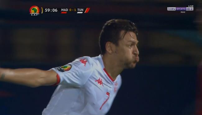 هدف يونس مساكني في مرمي مدغشقر بتعليق رؤوف خليف