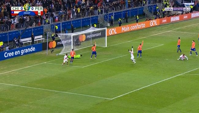 هدف بيرو الاول في مرمي تشيلي بكوبا امريكا