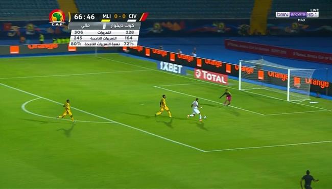 لاعب كوت ديفوار يهدر فرصة هدف امام مالي في كأس امم افريقيا