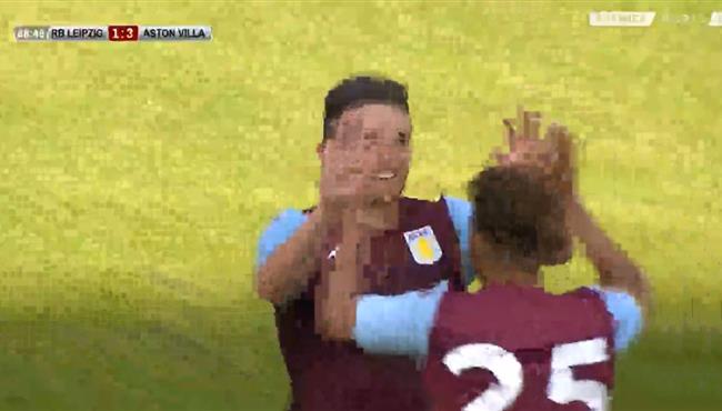 اسيست تريزيجيه في مباراة استون فيلا ولايبزيج