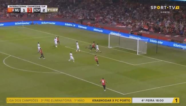 هدف تعادل مانشستر يونايتد مع ميلان 2 2 كاس الابطال الدولية