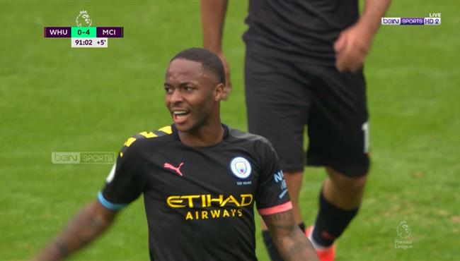 هاتريك سترلينج في مرمي وست هام بالدوري الانجليزي