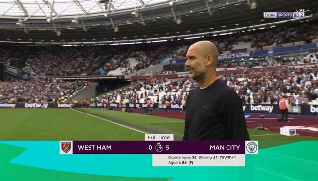 ملخص مباراة مانشستر سيتي ووست هام 5 0 الدوري الانجليزي