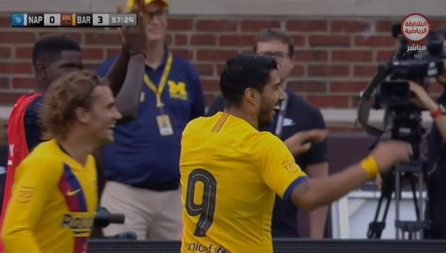 هدف سواريز الثاني الرائع في مرمي نابولي بكأس الابطال الدولية