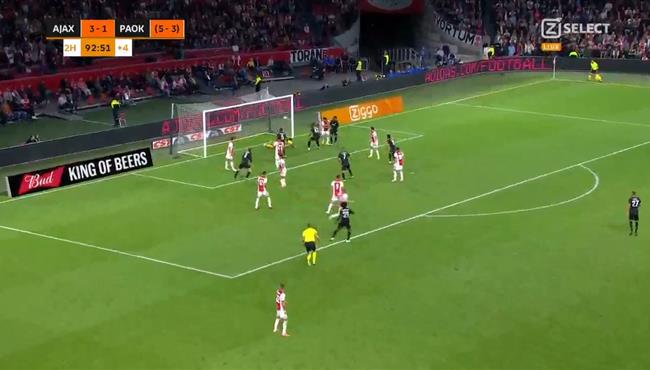 اهداف مباراة اياكس وباوك سالونيكي 3 2 دوري ابطال اوروبا