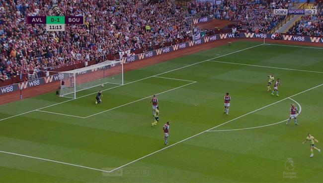 هدف بورنموث الثاني في مرمي استون فيلا الدوري الانجليزي