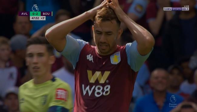 مدافع بورنموث يحرم تريزيجيه من تسجيل هدف محقق لاستون فيلا