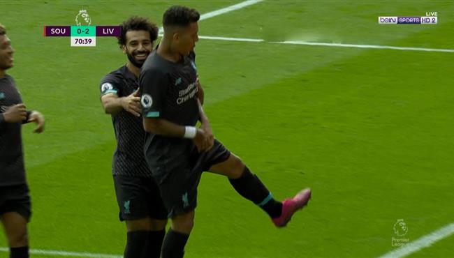 هدف ليفربول الثاني في مرمي ساوثهامبتون بالدوري الانجليزي فيرمينو