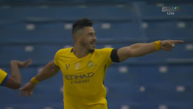 هدف النصر الاول في مرمي ضمك تعليق فهد العتيبي