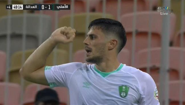 هدف الاهلي الاول في مرمي العداله بالدوري السعودي
