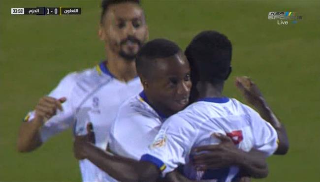 هدف الحزم الاول في مرمي التعاون بالدوري السعودي