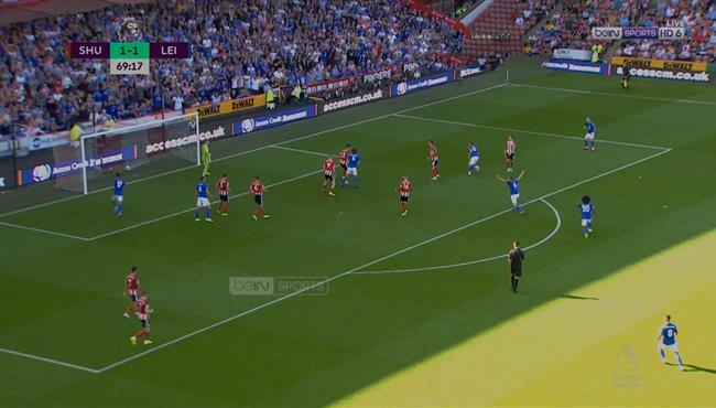 هدف رائع في مباراة ليستر سيتي وشيفيلد يونايتد