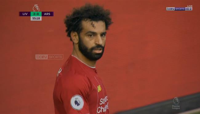 محمد صلاح يهدر فرصة هدف امام ارسنال في الدوري الانجليزي