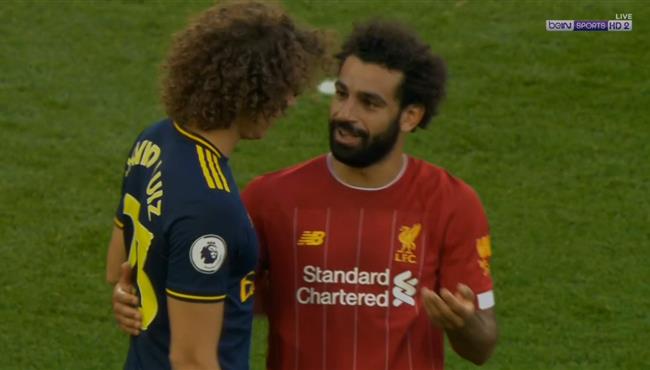 شاهد ماذا فعل محمد صلاح وديفيد لويز بعد مباراة ليفربول وارسنال