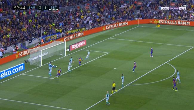 هدف برشلونة الرابع في مرمي ريال بيتيس جوردي البا