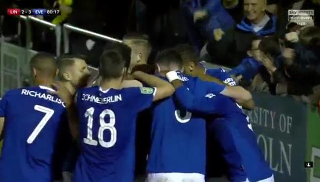 اهداف مباراة ايفرتون ولينكولن 4 2 كاس الرابطة الانجليزية