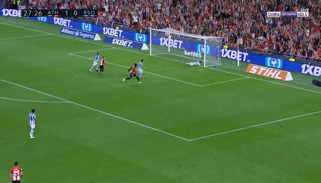 هدف عالمي في مباراة اتلتيك بلباو وريال سوسيداد في الدوري الاسباني