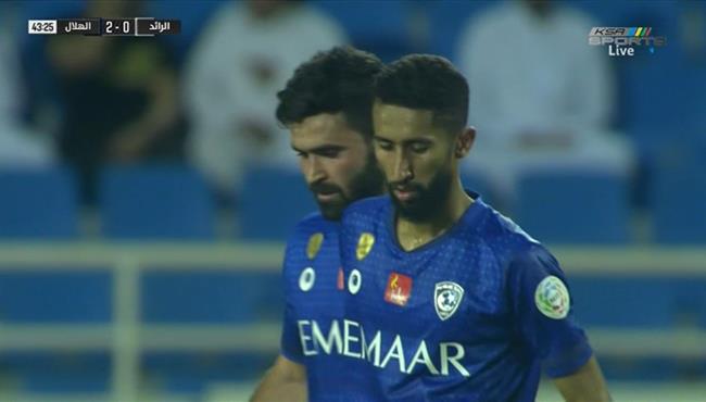 هدف الهلال الثاني في مرمي الرائد بالدوري السعودي