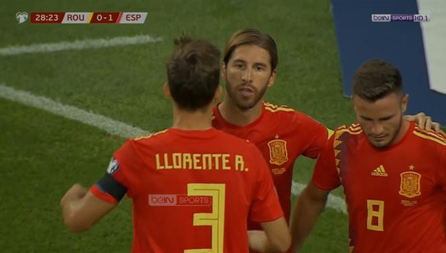 اهداف مباراة اسبانيا ورومانيا 2 1 تصفيات امم اوروبا