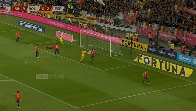 هدف رومانيا الاول في مرمي اسبانيا تصفيات امم اوروبا