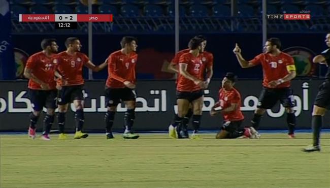 هدف مصر الثاني في مرمي السعودية الاوليمبي رمضان صبحي