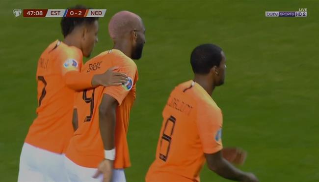هدف هولندا الثاني في مرمي استونيا بتصفيات امم اوروبا