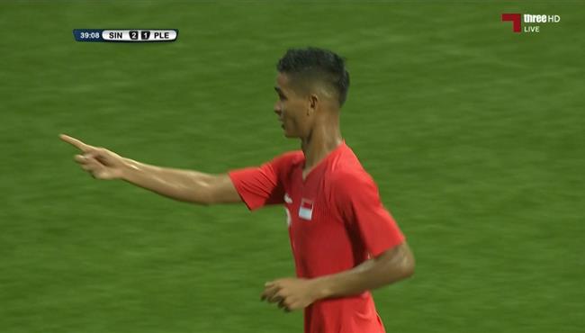 هدف سنغافورة الثاني في مرمي فلسطين بتصفيات كاس العالم
