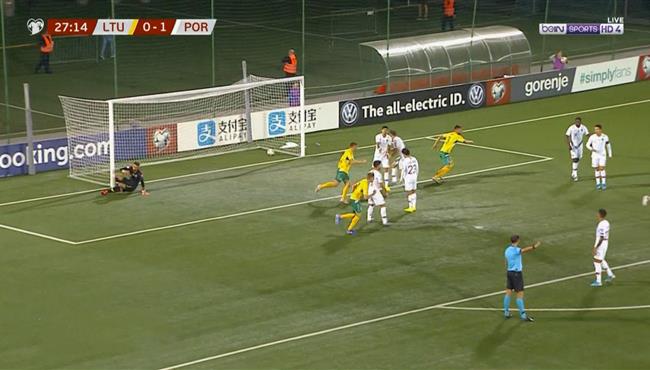 هدف تعادل لتوانيا مع البرتغال 1 1 تصفيات امم اوروبا