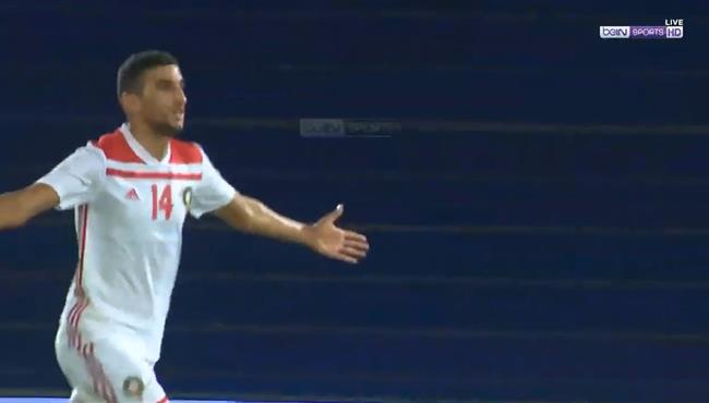 هدف المغرب الاول الصاروخي في مرمي النيجر مباراة ودية