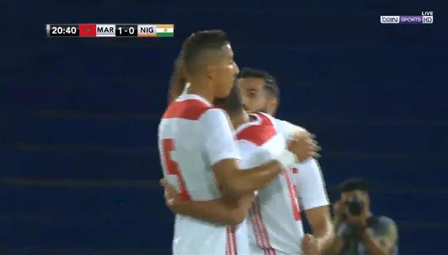 هدف فوز المغرب علي النيجر 1 0 مبارة ودية