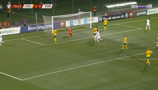 هدف كريستيانو رونالدو الرابع في مرمي لتوانيا بتصفيات امم اوروبا