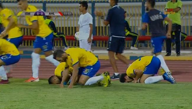 هدف الاسماعيلي الاول في مرمي اهلي بنغازي بالبطولة العربية