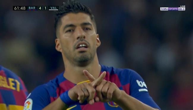 هدف برشلونة الرابع الرائع في مرمي فالنسيا سواريز