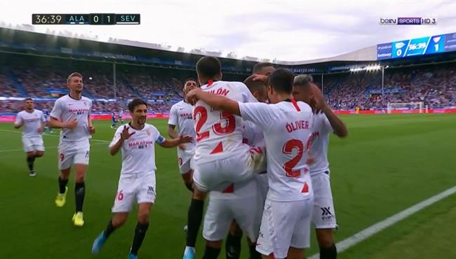 هدف فوز اشبيلية علي ديبورتيفو ألافيس 1 0 الدوري الاسباني