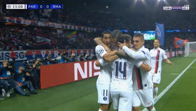 هدف دي ماريا الاول في مرمي ريال مدريد بدوري ابطال اوروبا
