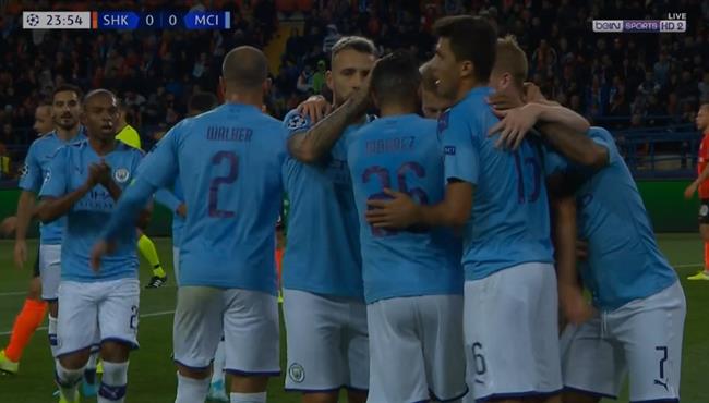 اهداف مباراة مانشستر سيتي وشاختار 3 0 دوري ابطال اوروبا