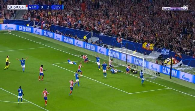 هدف اتلتيكو مدريد الاول في مرمي يوفنتوس بدوري ابطال اوروبا