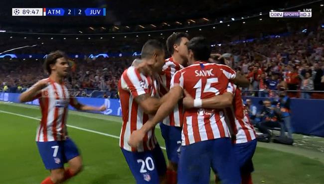 هدف تعادل اتلتيكو مدريد القاتل مع يوفنتوس 2 2 دوري ابطال اوروبا