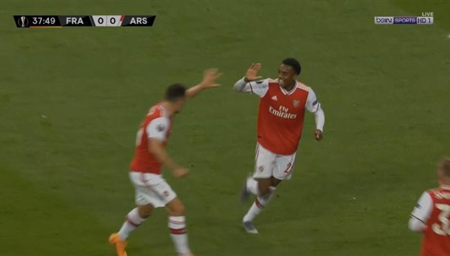هدف ارسنال الاول في مرمي اينتراخت فرانكفورت بالدوري الاوروبي