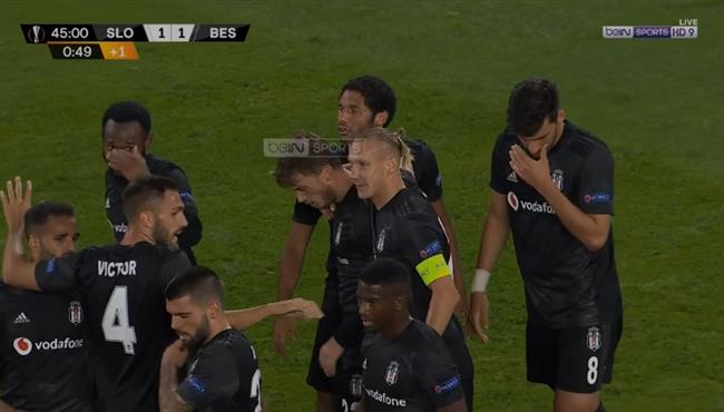هدف بشكتاش الثاني في مرمي سلوفان براتيسلافا بالدوري الاوروبي