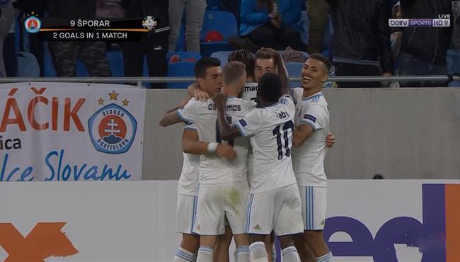 هدف تعادل سلوفان براتيسلافا مع بشكتاش 2 2 الدوري الاوروبي