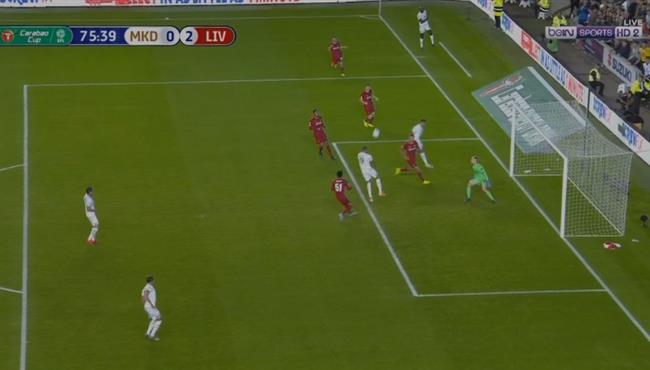 تصدي رائع من حارس ليفربول امام ميلتون كينز دونز في كاس الرابطة الانجليزية